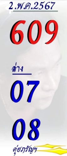 เลขเด็ด ดุ่ย ภรัญ งวด 2-5-67